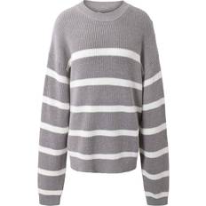 Polyester Bluser & Tunikaer Børnetøj Hound GIRL STRIK STRIPE KNIT Grå 12Y