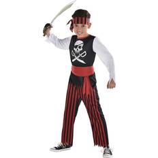 Pirates Costumes Shipmatey Costume for Kids, Red and Black Jumpsuit