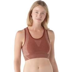 Smartwool Women Bras Smartwool Intraknit Racerback Bra Women's Pecan Brown Heather