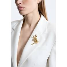 Gold Brooches Karen Millen Flower Statement Brooch Gold