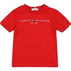 3-6M Överdelar Barnkläder Tommy Hilfiger T-shirt Essential Organic Deep Crimson 74 T-shirt