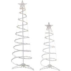 Interior Details Northlight Pre-Lit Spiral Trees - Clear Lights - Set of 2 Christmas Tree