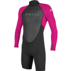 Svømme- & Vandsport O'Neill Girls Reactor-2 2mm Back Zip Spring Wetsuit in Black & Berry YRS