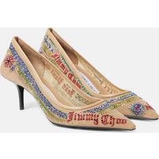 Jimmy Choo Multicoloured Heels & Pumps Jimmy Choo Jean Paul Gaultier Embellished Mesh Pumps - Multicoloured