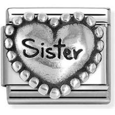 Nomination Heart with Dots Sister Charm Silver