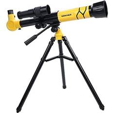 Spactz Astronomy Telescope for Kids,Telescope with Tripod&20X-30X-40X Finder Scope,Early Education Toys,for Kids Ages 6,Yellow
