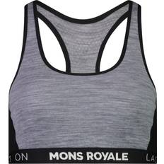 Gråa - Träningsplagg BH:ar Mons Royale Sierra Sports Bra Grey Heather Black