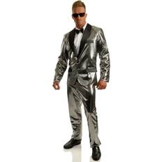 Charades Silver Disco Ball Tuxedo Men's Costume