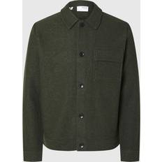 Selected Mies Takit Selected Slhnealy Ls Knit Shirt Jacket - Vihreä