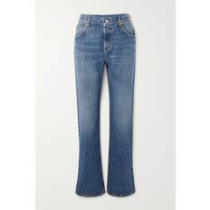 Gucci Pants & Shorts Gucci Horsebit-detailed High-rise Straight-leg Jeans Blue