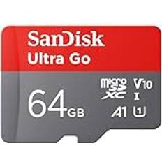 SanDisk 64 GB Ultra Go Micro SDXC Speicherkarte SD Adapter (Für Android Smartphones und Tablets, bis zu 150 MB/s Lesegeschwindigkeit) A1, Full HD Video, UHS-I, Class 10, U1, Für Amazon
