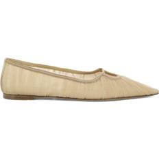 Rosa Ballerinaskor Läder Ballerina Flats Stiliga Eleganta Skor