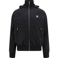 Palm Angels Outerwear Palm Angels Bomber Jackets, male, Black, Hooded jacket