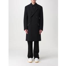 White - Wool Coat Coats Off-White Coat Men color Black