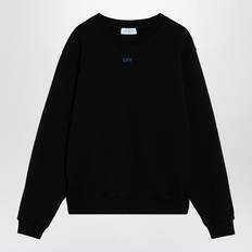 Clothing Off-White embroidered-logo organic cotton sweatshirt women Organic Cotton Black