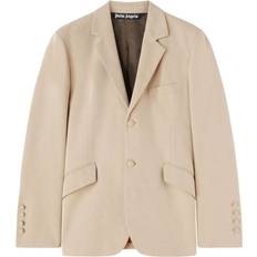 Polyester Costumes Palm Angels Blazer Met Enkele Rij Knopen - Beige