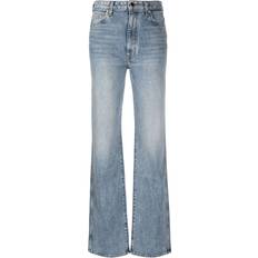 Khaite Womens Bryce Stretch Danielle Faded-wash Straight-leg High-rise Denim-blend Jeans 25