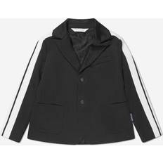 Bianco Abiti Palm Angels Kids two-tone single-breasted blazer kids Cotton/Viscose/Polyester/Acetate Black