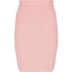 Midi Skirts - Pink Balmain PB-intarsia knitted mini skirt women Viscose/Metallized Polyamide/Polyester Pink