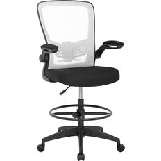 BestOffice Drafting Tall with Lumbar Support Flip Up Arms Office Chair