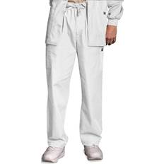 Work Clothes Cherokee Medical Cargo Pants for Men Workwear Originals, Zipper Fly Scrubs for Men 4000, XL, White