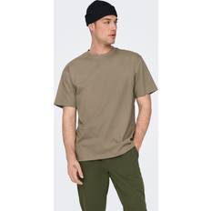 Mies - Ruskea T-paidat Only & Sons Onsfred Rlx SS Tee Ruskea