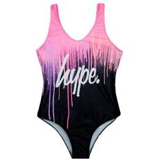 Nero Costumi da bagno Hype Girls Drips Script One Piece Swimsuit