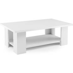 Costway 2-Tier Wooden With Storage Shelf And 5 Support Legs Coffee Table