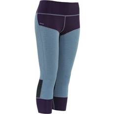 Dam - Gång & Vandring - Lila Underställsbyxor Devold Women's Tuvegga Sport Air 3/4 Long Johns Underkläder merinoull Färg blå