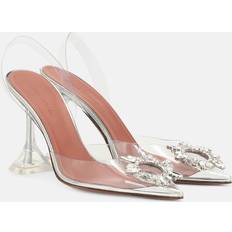 Transparent Sko Amina Muaddi Begum embellished PVC pumps white 35.5