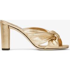 Gold Heels & Pumps Jimmy Choo Avenue metallic leather sandals gold (UK 9)