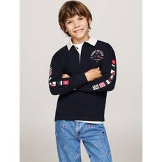 Tommy Hilfiger Polo Shirts Children's Clothing Tommy Hilfiger Kids' Flags Long Sleeve Polo Shirt, Desert Sky