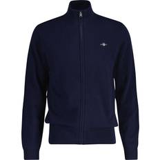 Gant Vesten Gant Cardigan Marine Effen -