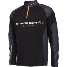 Savage Gear T-Shirt 1/2 Zip - Black Ink