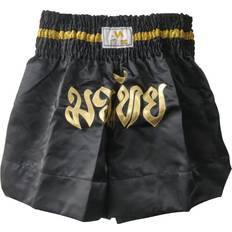 (2XL) Muay Thai Shorts Kickboxing Martial Art short Black 36"