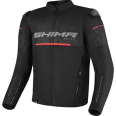 Shima DRIFT motorcykeljacka för män lätt andningsbar sommar nät herr stad motorcykeljacka med CE rygg axel armbåge skyddsdynor bredd justering (svart, 3XL) Svart Herr