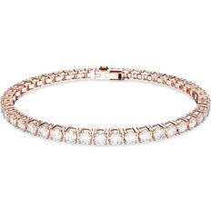 Rose Gold Plated Bracelets Swarovski Matrix Tennis Bracelet - Rose Gold-Tone Plated