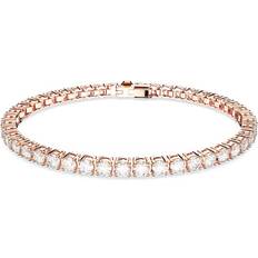 Swarovski Matrix Tennis Bracelet - White/Rose Gold-Tone Plated