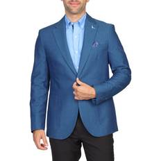 Blue Coats TailorByrd Birdseye Sport Coat in Denim Blue 48Regular (48Regular)