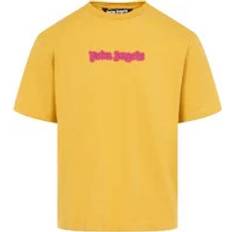 Palm Angels T-shirts Palm Angels logo-print cotton T-shirt men Polyester/Cotton Yellow