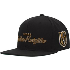 Vegas Golden Knights Caps Mitchell & Ness Men's Black Vegas Golden Knights Core Team Script 2.0 Snapback Hat