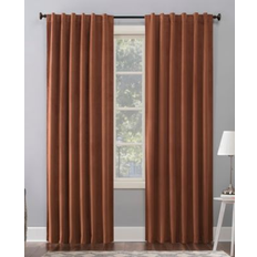 Curtains & Accessories Sun Zero Velvet Noise Reducing Thermal Blackout Curtain Panel 50" x 84" L - Dark Orange