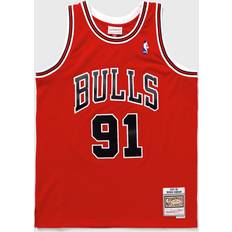 Mitchell & Ness Chicago Bulls Dennis Rodman 1997-1998 Hardwood Classics Road Swingman Jersey Scarlett Mens