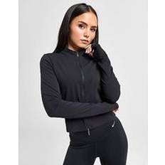 Cropped Sweatere Nike Zenvy Langærmet Med Fuld Lynlås - Sort
