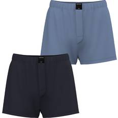 Björn Borg Cotton Stretch Woven 2-pak Boxershorts, Blå/Marineblå