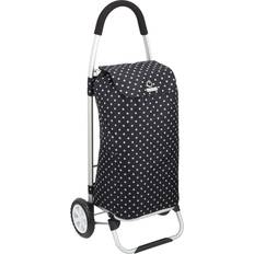 KitchenCraft Black Polka Dot Foldable Shopping Trolley