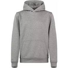 Gråa Hoodies Clique Basic Active hoodie till barn, Grey melange (150/160)