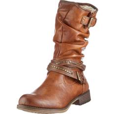 Kunstleder Hohe Stiefel Mustang MUSTANG Damen Stiefel, Cognac