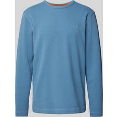 Orange - Sweatshirts Tröjor BOSS Cotton-blend regular-fit T-shirt with embroidered logo Light Blue