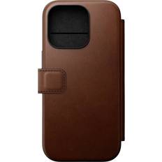 Nomad Cover per cellulari Nomad Modern Leather Folio Brown iPhone 16 Pro